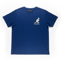 Blue t-shirt with Kangol logo front and back