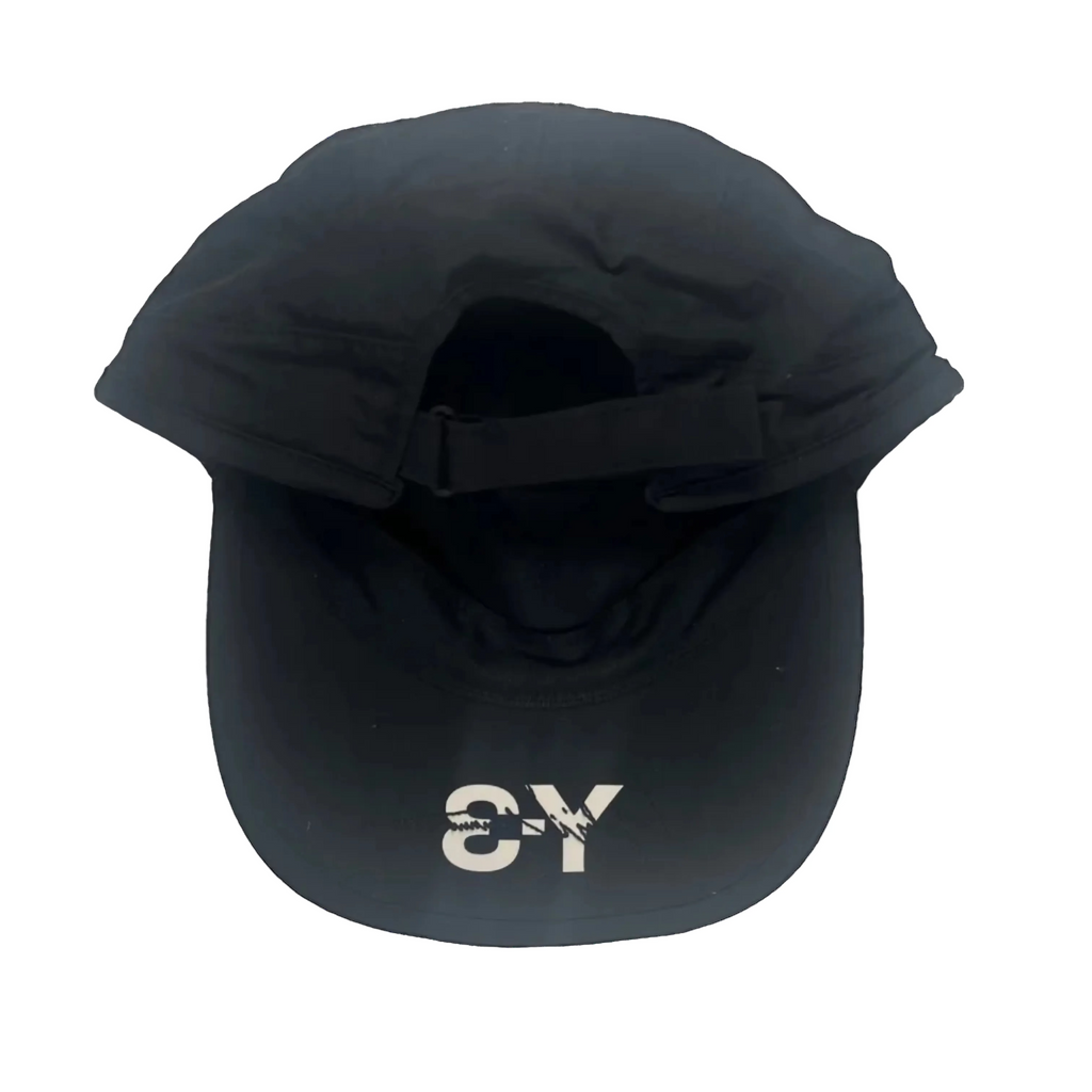 Black cap with a logo