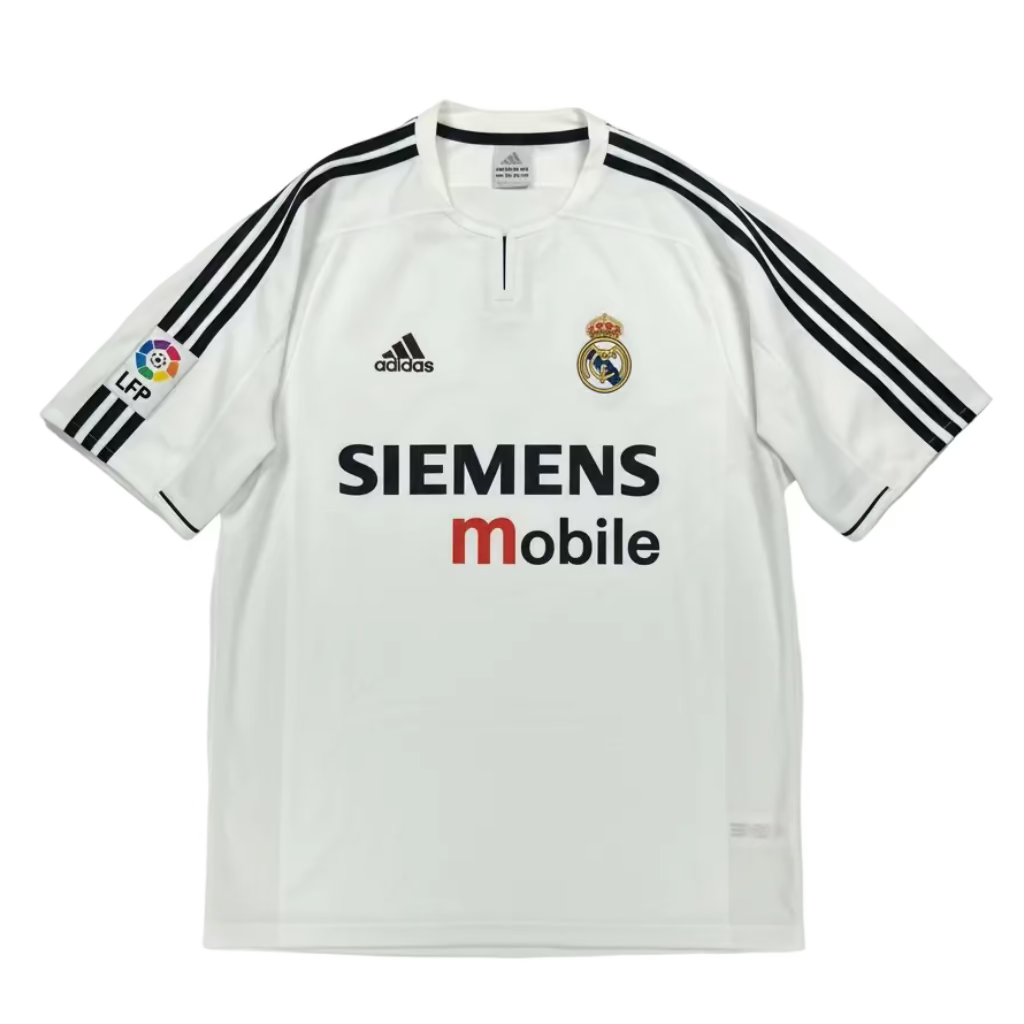 White sports jersey with Adidas and Siemens branding on a white background