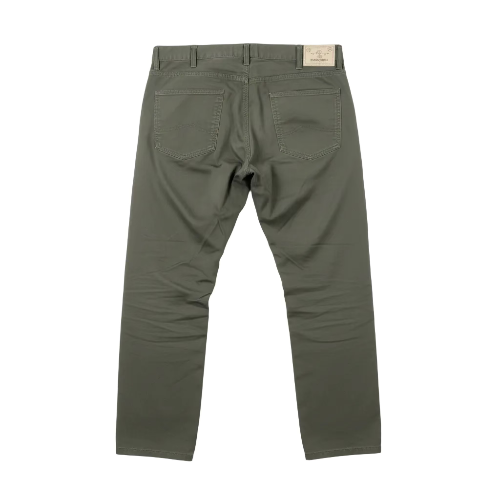 Green pants on a white background